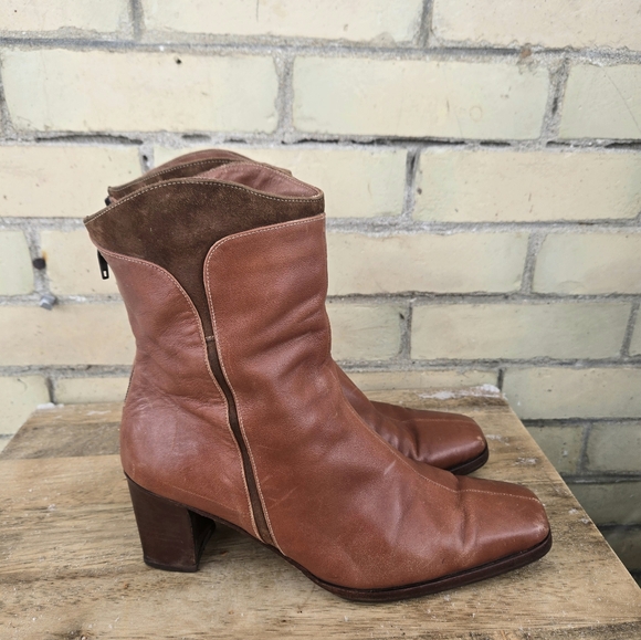 Vintage Shoes - Vintage Leather & Suede Boots